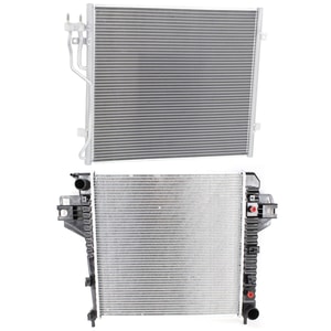 Radiator Kit for 2002-2006 Jeep Liberty, Aluminum Core, Suitable for 6 Cylinder, 3.7L Engine, with Air Conditioning Condenser, Replacement