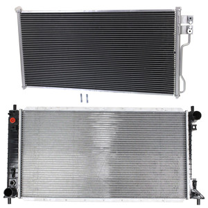 Radiator Kit for Ford Expedition/Navigator 1999-2002, Aluminum Core, 8 Cylinder, 4.6L/5.4L Engine, with Air Conditioning Condenser, Replacement