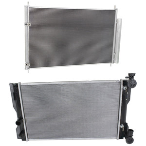 Radiator Kit for Toyota Corolla 2009-2017 / Matrix 2009-2014, Automatic Transmission, Aluminum Core, 4 Cylinder, 1.8L Engine, with Air Conditioning Condenser Replacement