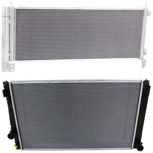 Radiator Kit for Toyota RAV4 2016, Aluminum Core, 4 Cylinder, 2.5L Engine, with Air Conditioning Condenser - Replacement