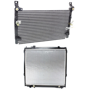 Radiator Kit for 1995-1997 Toyota Tacoma, Auto Transmission, Aluminum Core, for 4/6 Cylinder 2.4L/2.7L/3.4L Engine Models with Air Conditioning Condenser, Replacement