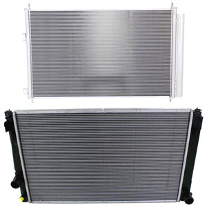 Radiator Kit for 2006-2012 Toyota RAV4, Aluminum Core, 4 Cylinder, 2.4/2.5 Liter Engine, 1-Row Core, with Air Conditioning Condenser, Replacement