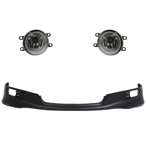 Front Lower Valance for Toyota Camry 2008-2009, Right Passenger and Left Driver, 3-Piece kit, Plastic, Primed (Ready to Paint), with Fog Light Replacement