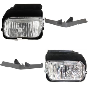 Fog Light Assembly for Chevrolet Avalanche 1500 2002-2006 / Avalanche 2500 2002-2006, Right Passenger and Left Driver, 4-Piece Kit, Without Decor Package, Replacement