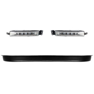 Fog Light Assembly for Honda Accord 2014-2017, Right Passenger and Left Driver, 3-Piece Kit, LED, with Valance Replacement