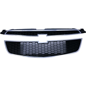 Front Bumper Grille 2-Piece Kit for Chevrolet Cruze 2011-2014, with Grille Assembly Replacement