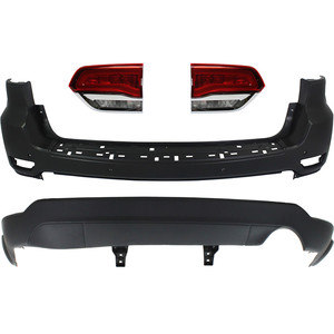 Tail Light Assembly 4-Piece Kit for Jeep Grand Cherokee 2014-2015, Inner, Halogen, Right Passenger and Left Driver, with Bumper Cover Replacement