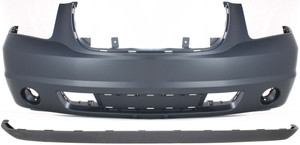 Front Bumper Cover for GMC Yukon 2007-2014, 2-Piece kit with Lower Air Deflector, Replacement