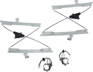 Window Regulator for 2004-2008 Nissan Maxima, Set of 4, Front, Right Passenger and Left Driver, with Window Motor Replacement Kit