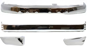 Front and Rear Bumper for Toyota 4Runner 1999-2002, 4-Piece kit with Step Bumper and Bumper Ends, Replacement