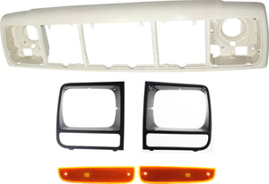 Header Panel Kit for Jeep Cherokee 1997-2001, 5-Piece Set with Headlight Doors and Side Markers Replacement