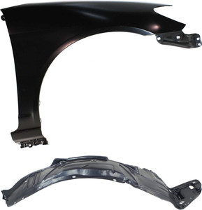 Front Fender Kit for Honda Civic 2004-2005, Right Passenger Side, 2-Piece with Fender and Fender Liner Replacement