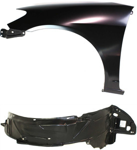 Front Fender Replacement Kit for Honda Civic 2004-2005, Includes Left Driver Fender and Fender Liner, 2-Piece Set
