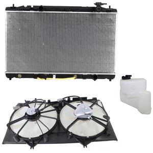 Radiator and Fan Kit for 2007-2009 Toyota Camry, 3-Piece Set, 2.4L Engine, 4 Cylinder, With Coolant Tank, Suitable for Base, CE, LE, SE, XLE Models, Replacement