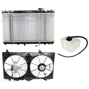 Radiator and Fan Kit for Toyota Camry 2005-2006, 3-Piece Set, Suitable for 4 Cylinder 2.4L Engines, Includes Coolant Tank, Replacement