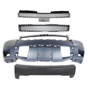Front Bumper Cover Kit for Chevrolet Suburban 1500/Tahoe 2007-2014, Lower, 4-Piece with Bumper Grille and Grille, Replacement