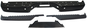 Step Bumper Face Bar and Pad Kit for 2004-2015 Nissan Titan, with Pad Provision without Mounting Bracket, Steel Construction, Includes Side Pads, Replacement