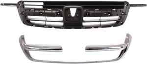 Grille and Grille Trim Kit for Honda CR-V 2002-2004, 2-Piece Replacement