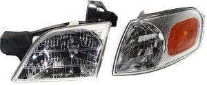 Headlight with Bulb for Chevrolet Venture 1997-2005, Left Driver, 2-Piece Kit, Includes Corner Light, Replacement