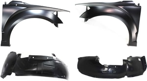 Front Fender Kit for 2007-2012 Dodge Caliber, Right Passenger and Left Driver with 4-Piece Fender Liners Replacement