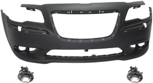 Front Bumper Cover 3-Piece Kit for 2011-2014 Chrysler 300, with Fog Lights, Replacement