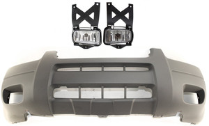 Front Bumper Cover for Ford Escape 2001-2004, Textured 3-Piece kit with Fog Lights, Replacement