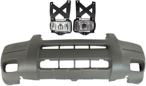 Front Bumper Cover for Ford Escape 2001-2004, Textured 3-Piece Kit with Fog Lights, Replacement