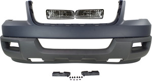 Front Bumper Cover for 2003 Ford Expedition, 3-Piece Kit with Fog Lights, Replacement