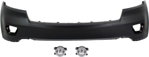 Front Bumper Cover Kit for 2011-2013 Jeep Grand Cherokee, 3-Piece Upper with Fog Lights, Replacement