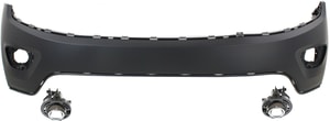 Front Bumper Cover for Jeep Grand Cherokee 2014-2016, Upper Replacement, 3-Piece Kit with Fog Lights