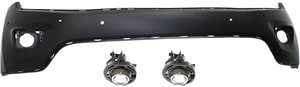 Front Bumper Cover for Jeep Grand Cherokee 2014-2016, Upper Section, 3-Piece Kit with Fog Lights, Replacement 