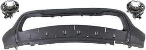 Front Bumper Cover 3-Piece Kit with Fog Lights for Jeep Grand Cherokee 2014-2016, Lower Replacement