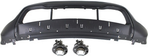 Front Bumper Cover for 2014-2016 Jeep Grand Cherokee, Lower 3-Piece Kit with Fog Lights, Replacement