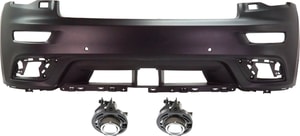 Front Bumper Cover for Jeep Grand Cherokee 2017-2021, Upper, 3-Piece Kit with Fog Lights, Replacement