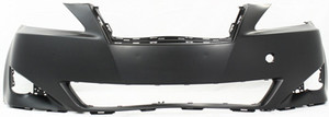 Front Bumper Cover for Lexus IS250/IS350 (2006-2008), Primed (Ready to Paint), without Headlight Washer Holes and Pre-Collision System, Replacement