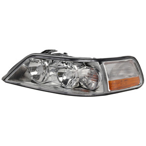 Headlight Assembly for Lincoln Town Car 2005-2011, Left Driver, Halogen Light, Replacement