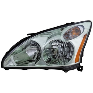 Headlight Assembly for Lexus RX330 (2004-2006), RX350 (2007-2009), Left Driver, Halogen, Designed for USA Built Vehicle, Replacement