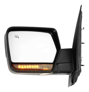 Power Folding Mirror for 2007-2008 Ford Expedition/Lincoln Navigator, Left Driver, Non-Towing, Heated, Chrome, with In-Housing Signal Light and Memory, without Auto Dimming and Blind Spot Detection, Replacement