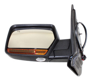 Power Folding Heated Chrome Mirror for 2009-2010 Ford Expedition/Lincoln Navigator, Left Driver Side, w/ In-Housing Signal Light and Memory, w/o Auto Dimming and Blind Spot Detection, Replacement
