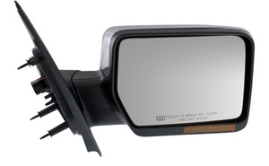 Power Mirror for Ford F-150 2004-2006/Mark LT 2006-2006, Right Passenger, Non-Towing, Manual Folding, Heated, Chrome, with In-housing Signal Light, without Auto Dimming, Blind Spot Detection, Memory, Replacement