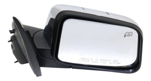 Power Mirror for Lincoln MKX 2007, Right Passenger Side, Manual Folding, Heated, Chrome, with Puddle Light, without Memory, Replacement