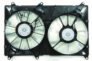 Radiator Cooling Fan Assembly for 1999 - 2000 Lexus RX300 Engine, Includes Motor, Blade, Shroud Dual Fan Assembly,  1636320070, Replacement