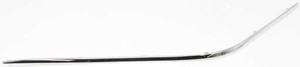 Front Bumper Cover Molding for Mercedes-Benz E-Class 2000-2002, Left Driver Side, Mounts on Impact Strip, Plastic, Chrome, (210) Chassis Series, Replacement