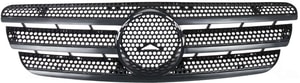 Black Shell and Insert Grille for Mercedes-Benz ML-Class 1998-2005, (163) Chassis, Replacement