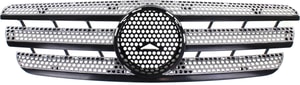 Silver Shell and Insert Grille for ML-Class 2002-2005, Fits 2002-2004 with Inspiration Edition and 2005 with Special Edition, Replacement