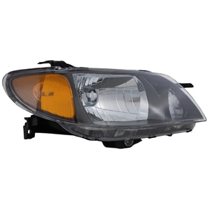 Headlight Assembly for Mazda Protege 2001-2003, Right Passenger, Halogen Light, Metal Coat Bezel, Sedan, Replacement