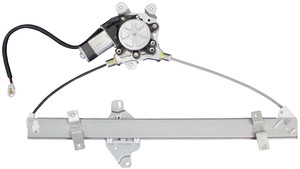 Front Window Regulator with Motor for Mitsubishi Lancer 2002-2003, Right Passenger, Power, ES/LS/OZ Rally Models, Replacement