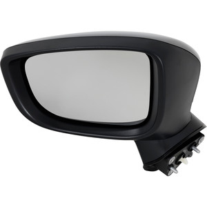 Power Mirror for 2017-2018 Mazda 3, Left Driver, Manual Folding, Non-Heated, Paintable, with Signal Light, without Blind Spot Detection and Memory, Mexico Built Vehicle, Replacement