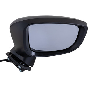 Power Mirror for 2017-2018 Mazda 3 Right Passenger, Manual Folding, Heated, Paintable, with Signal Light, without Blind Spot Detection and Memory, Mexico Built Vehicle, Replacement