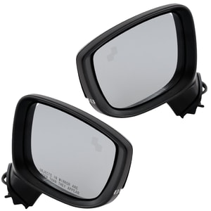 Power Mirror for Mazda CX-5 2017-2023, Right Passenger, Manual Folding, Heated, Paintable, with Blind Spot Detection and Signal Light, without Auto Dimming and Memory, Replacement